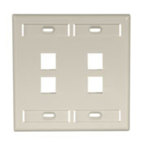 Leviton Number of Gangs: 2 High-Impact Plastic, Ivory 42080-4IP